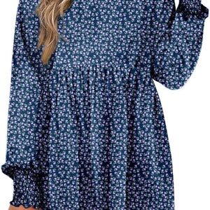 Floral Long Sleeve Dress XL